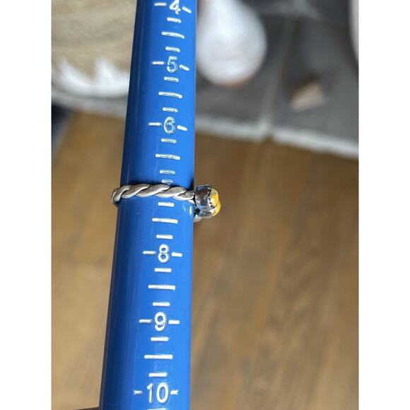 Sterling Silver Native Style Bumblebee Jasper 3 Stone Band Ring Southwest Cigar - Picture 5 of 13